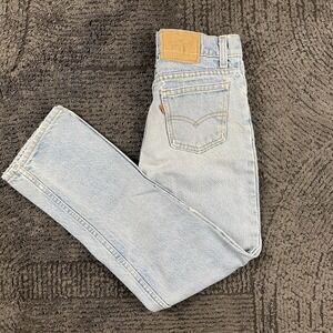 Vintage Levi's Orange Tab Jeans Women's 24x25 USA Made Light Wash Straight 80s